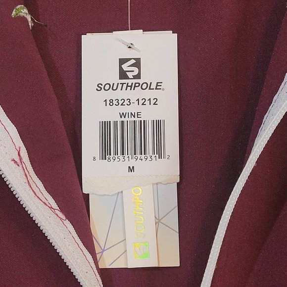 Southpole Top Women Junior Medium Track Jacket Red Embroidered Zip Floral y2k - Picture 12 of 13